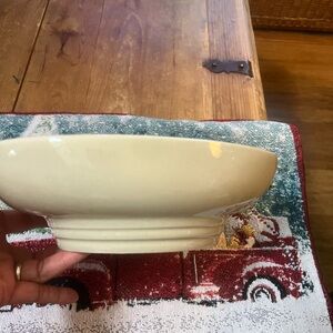 Pfaltzgraff Cream Midcentury Glazed Ceramic Serving Bowl